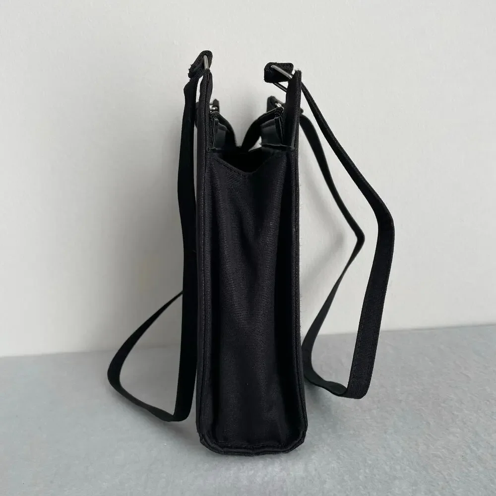 Vintage y2k Black Shoulder Bag Classic Structured Minimalist 2000s Sleek